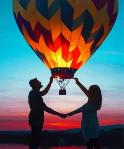 Air Balloon Couple Diamond Painting