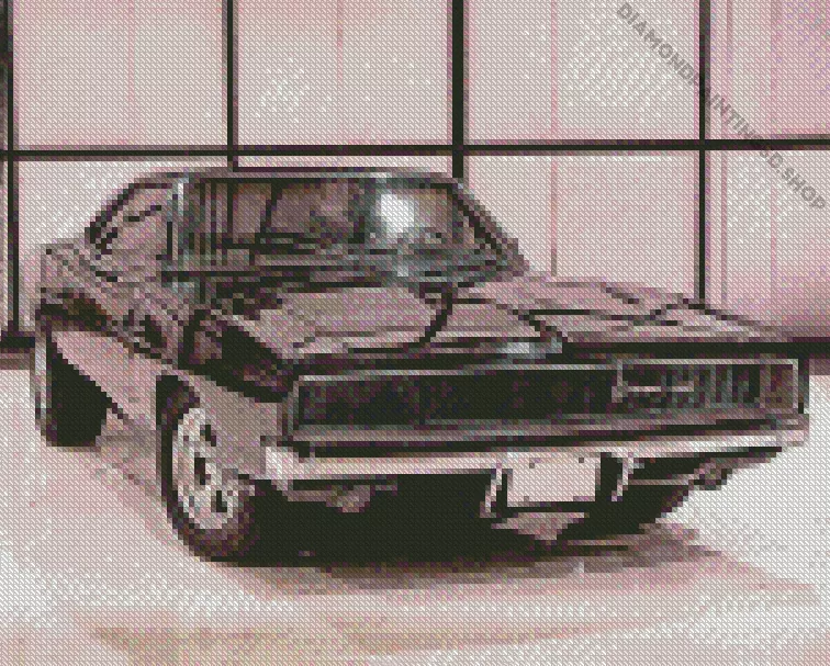 Vintage black 69 charger Diamond With Numbers Vintage 69 Charger Diamond Painting