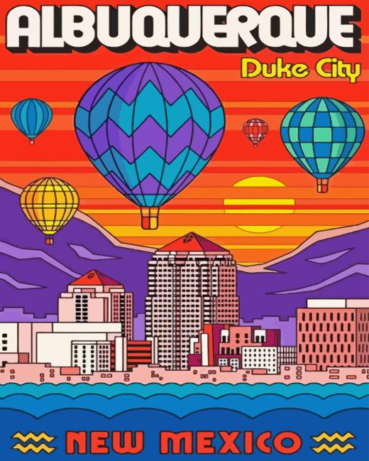 albuquerque balloons Diamond With Numbers Albuquerque Balloons Diamond Painting