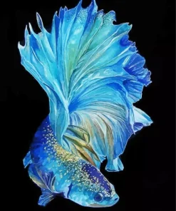 Blue Betta Fish Diamond Painting