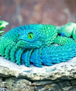 Blue Bush Viper Diamond Painting