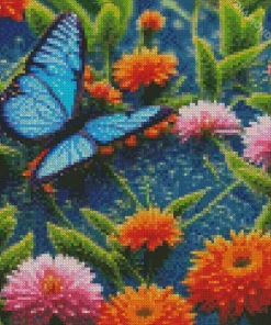 Blue Butterfly Diamond Painting