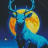 Blue Deer Diamond Painting