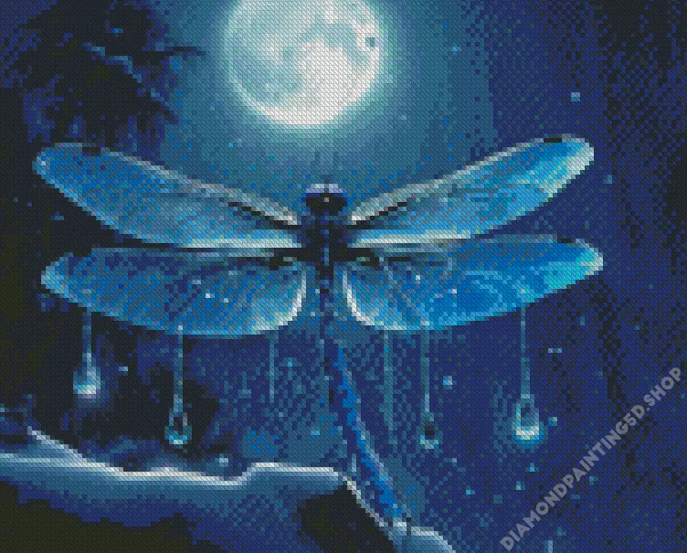 blue dragonfly7 Diamond Dotz Blue Dragonfly Diamond Painting