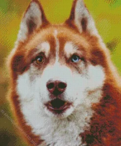 Blue Husky Dog Diamond Painting