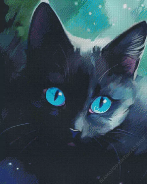 Blue Eyed Cat Diamond Painting