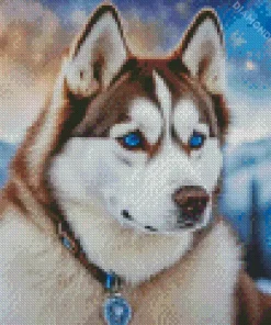 Brown Husky Dog Diamond Painting