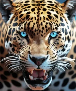 Blue Eyed Leopard Diamond Painting