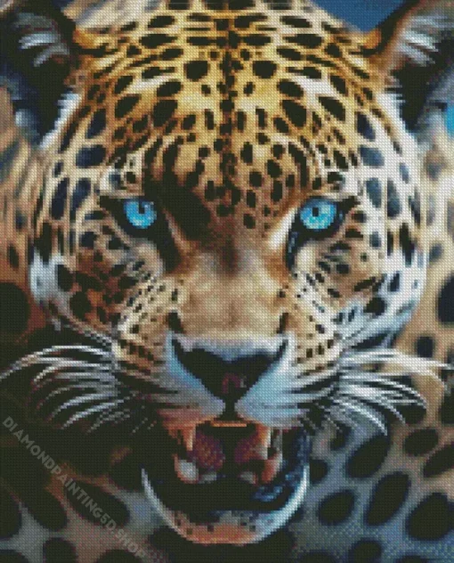 Blue Eyed Leopard Diamond Painting