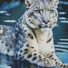 Leopard In Water Diamond Painting