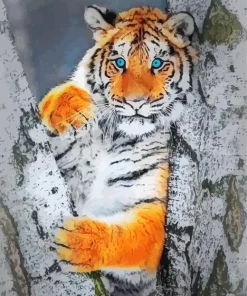Blue Eyed Tiger Diamond Painting