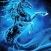 Blue Fire Horse Diamond Painting