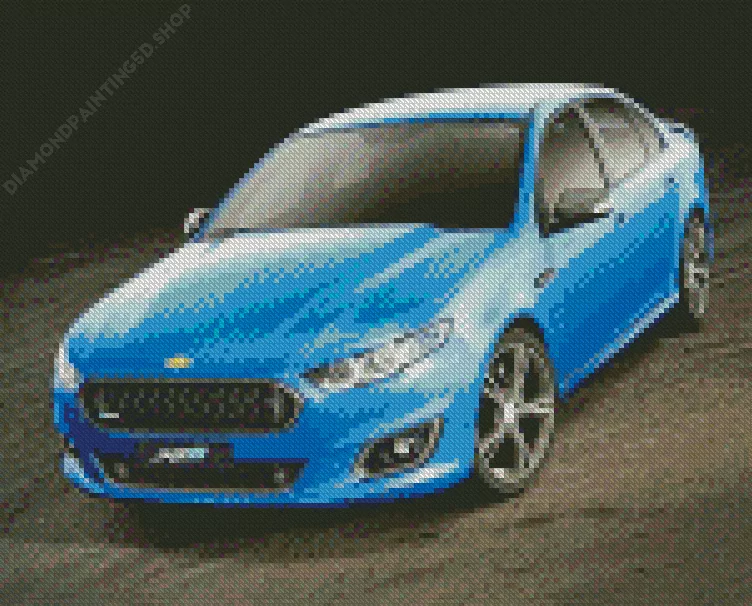 blue ford falcon Diamond With Numbers Blue Ford Falcon Diamond Painting