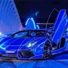 Blue Lamborghini Diamond Painting