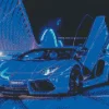 Blue Lamborghini Diamond Painting