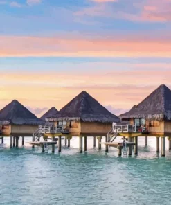 Bora Bora Hut Diamond Painting