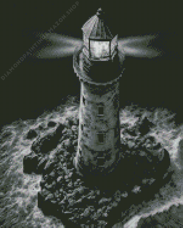 Black and white lighthouse Diamond Dotz Black Lighthouse Diamond Painting