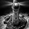 Black Lighthouse Diamond Painting