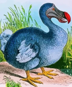 Blue Dodo Bird Diamond Painting