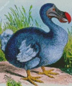 Blue Dodo Bird Diamond Painting