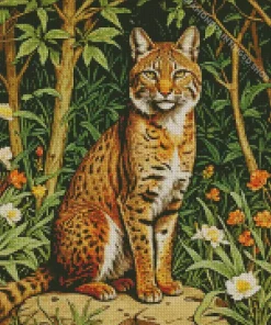 Bobcat In Forest Diamond Painting