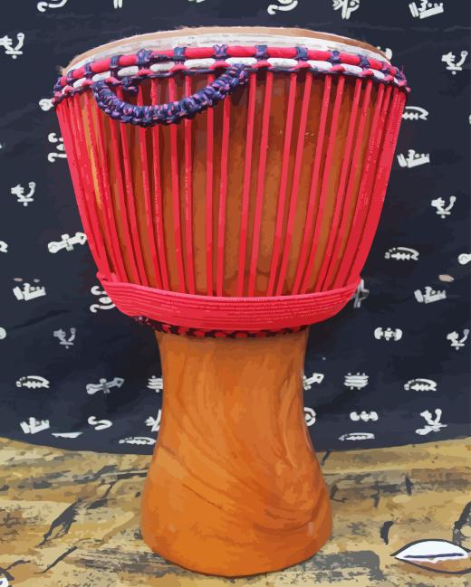 Djembe Diamond With Numbers Djembe Diamond Painting
