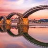 Kintai Bridge Sunset Diamond Painting