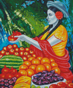 Mexican Fruit Seller Diamond Painting