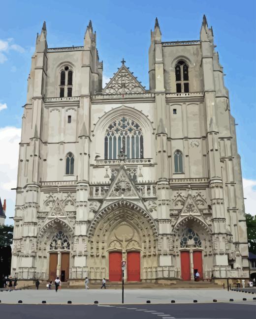 Nantes Cathedral Diamond With Numbers Epic Nantes Cathedral Diamond Painting