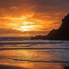 Piha Sea At Sunset Diamond Painting