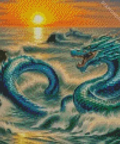 Sea Blue Dragon Diamond Painting