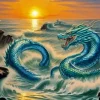 Sea Blue Dragon Diamond Painting
