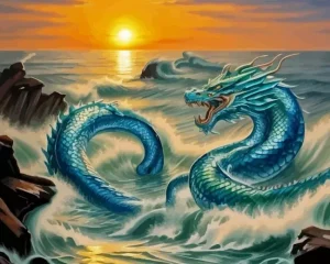 Sea Blue Dragon Diamond Painting
