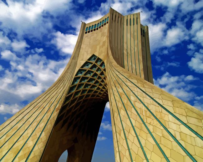 Tehran Azadi Diamond With Numbers Tehran Azadi Diamond Painting