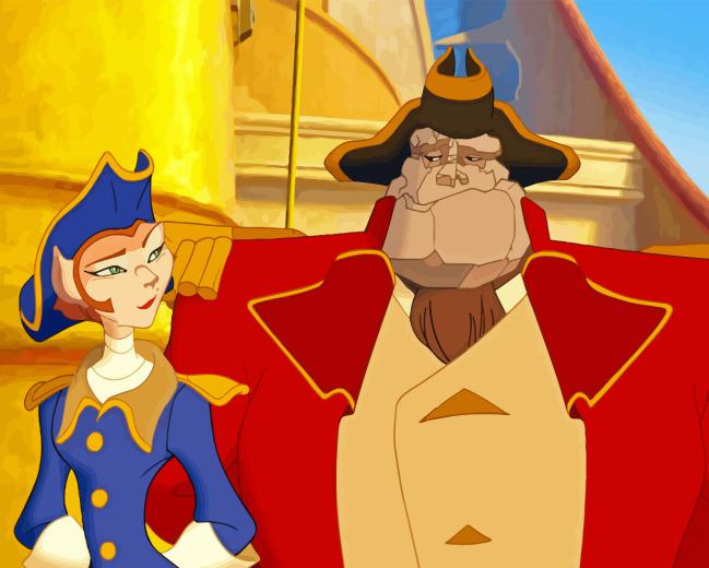 Treasure Planet Amelia And Arrow Diamond With Numbers Amelia And Arrow Diamond Painting