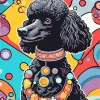 Black Poodle Dog Diamond Painting