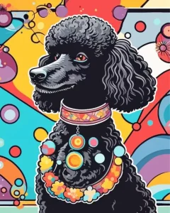 Black Poodle Dog Diamond Painting