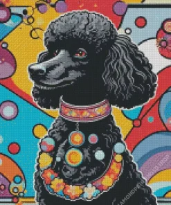 Black Poodle Dog Diamond Painting