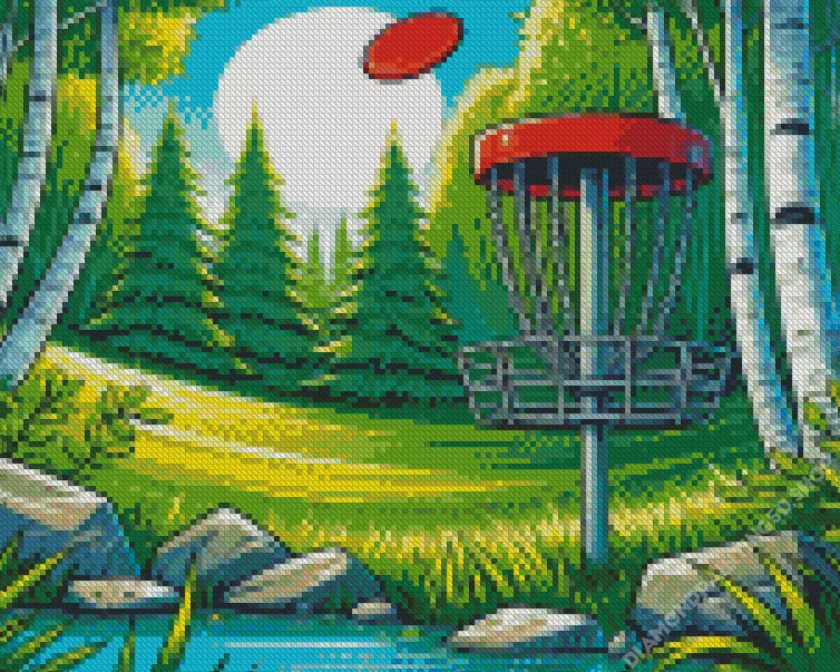 aesthetic disc golf Diamond By Numbers Aesthetic Disc Golf Diamond Painting