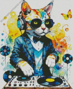 Aesthetic Dj Cat Diamond Painting