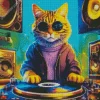 Dj Cat Art Diamond Painting