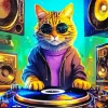 Dj Cat Art Diamond Painting
