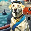 Dog Admiral Art Diamond Painting