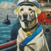 Dog Admiral Art Diamond Painting