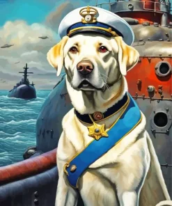 Dog Admiral Art Diamond Painting