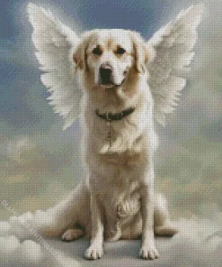 Aesthetic Dog Angel Diamond Painting