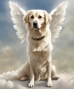 Aesthetic Dog Angel Diamond Painting
