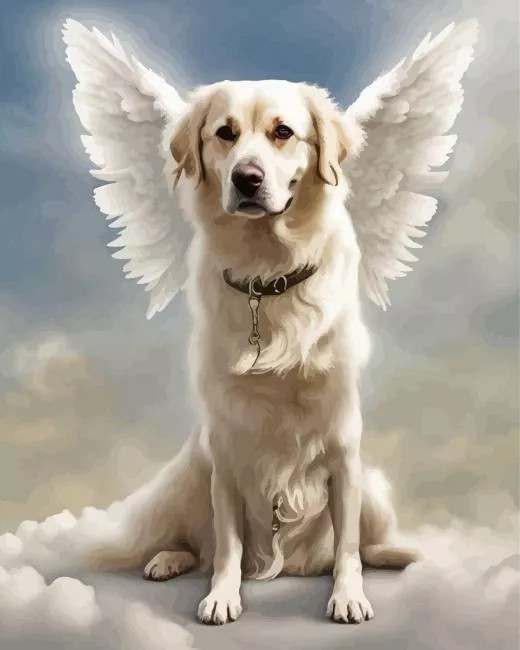 aesthetic dog angel Diamond Paints Aesthetic Dog Angel Diamond Painting