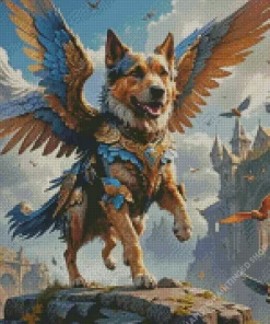 Dog Angel Diamond Painting