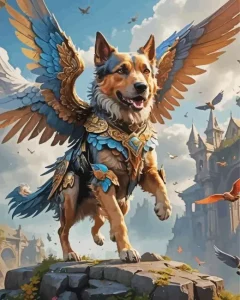 Dog Angel Diamond Painting